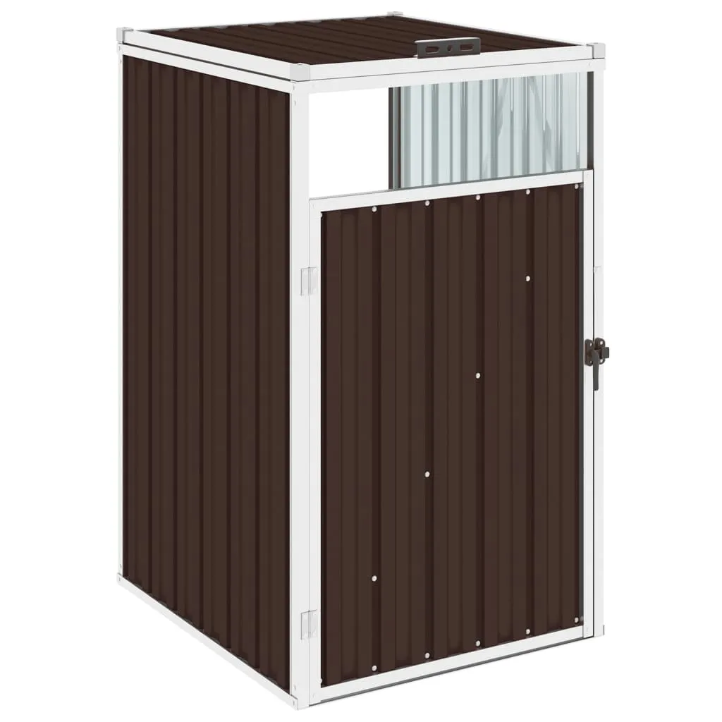 Schönes® Premium Möbel Mülltonnenbox Braun 72×81×121 cm HOME Stahl Farbe:Braun - Wundervoll zeitlosen Design